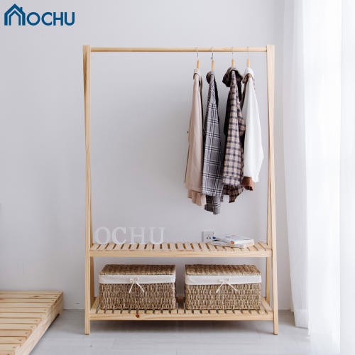 Giá treo quần áo đồ OCHU gỗ thông 2 tầng lắp ráp đa năng  A HANGER  2FM Nội thất thông minh decor phòng ngủ