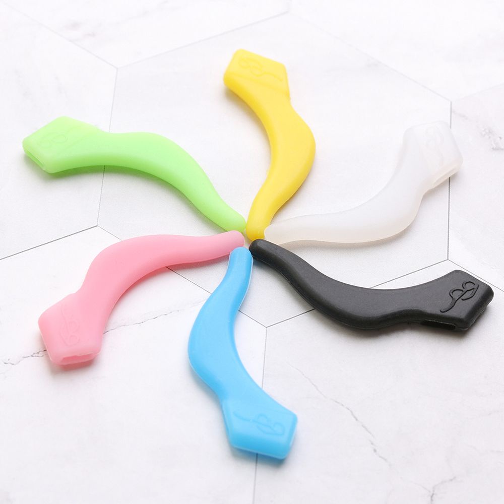Set 2 Cặp Phụ Kiện Gắn Mắt Kính Bằng Silicon Mềm Chống Trượt Nhiều Màu Sắc