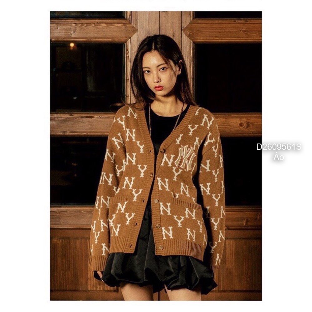 Áo khoác len họa tiết gài nút tay dài hàng QC!