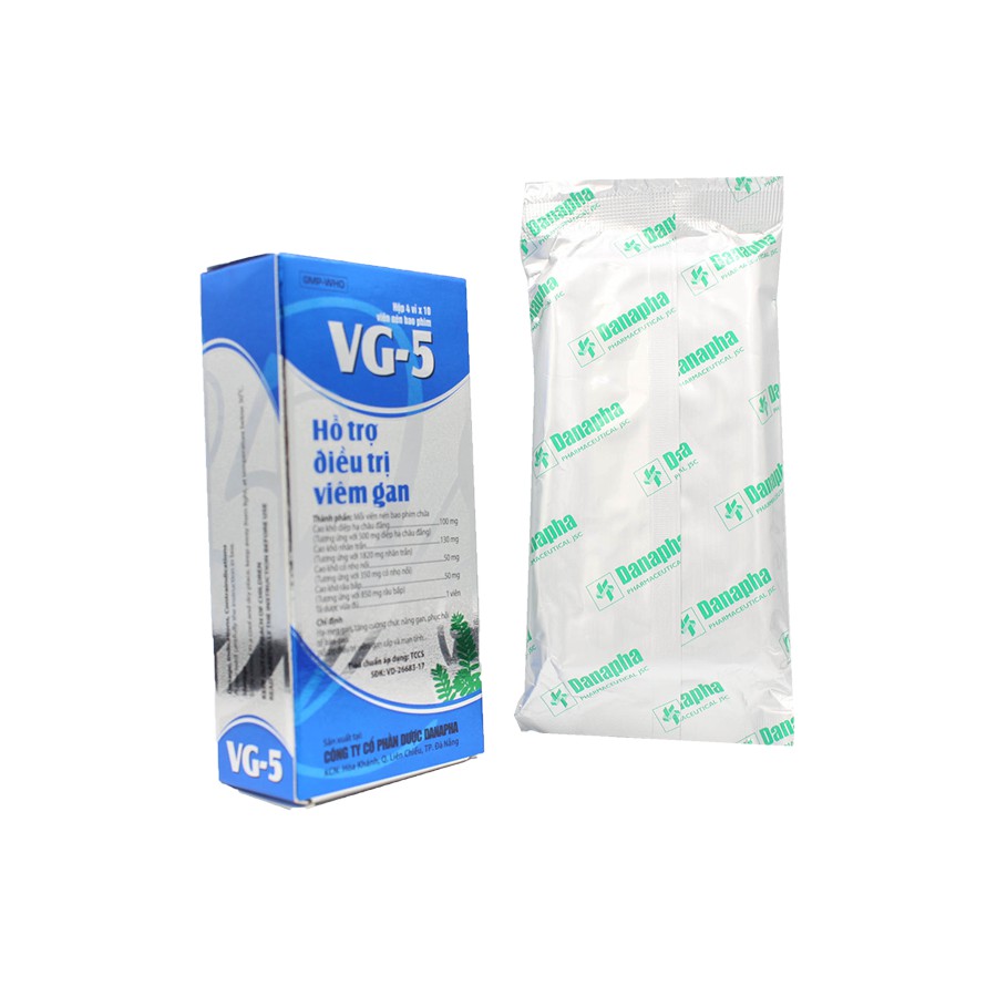 [Lọ 40 viên] Viên uống mát gan VG-5 Hỗ trợ điều trị gan
