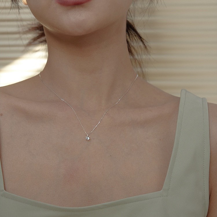 Dây chuyền bạc nữ đá Moonstone hợp phong thủy không kị mệnh, vòng cổ nữ bạc 925 cao cấp DUYSON SILVER [DCKX17]