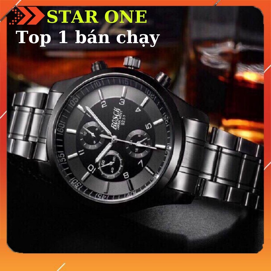 Đồng Hồ Thời Trang Nam Bocsk 2510 Cao Cấp Dây Thép Siêu Bền