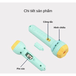 Đèn Pin Chiếu Hình Con Vật Cho Bé 80 Hình, Đèn Pin Chiếu Ảnh Động Vật Cho Trẻ Học Tập Vui Chơi