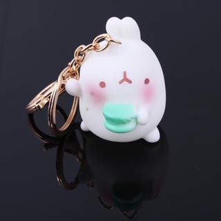 Móc Khóa  vàng thỏ mochi Ăn Bánh Bạc Hà