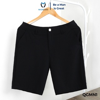Quần short nam, quần short golf manesti màu đen
