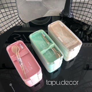 Hộp Cơm Lúa Mạch 3 Tầng