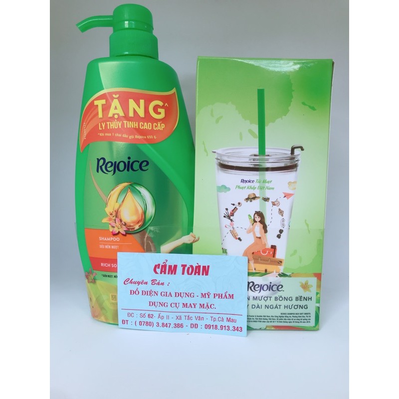 Dầu gội Rejoice siêu mềm mượt tặng kèm ly thuỷ tinh cao cấp hoặc tặng kèm khăn tắm cao cấp