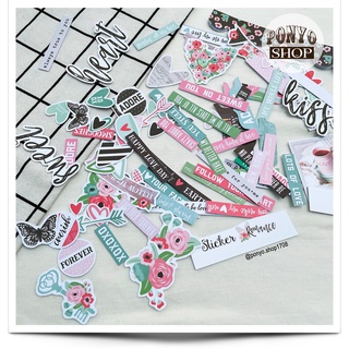 💖 Die cut Romance trang trí scrapbook (cắt sẵn)