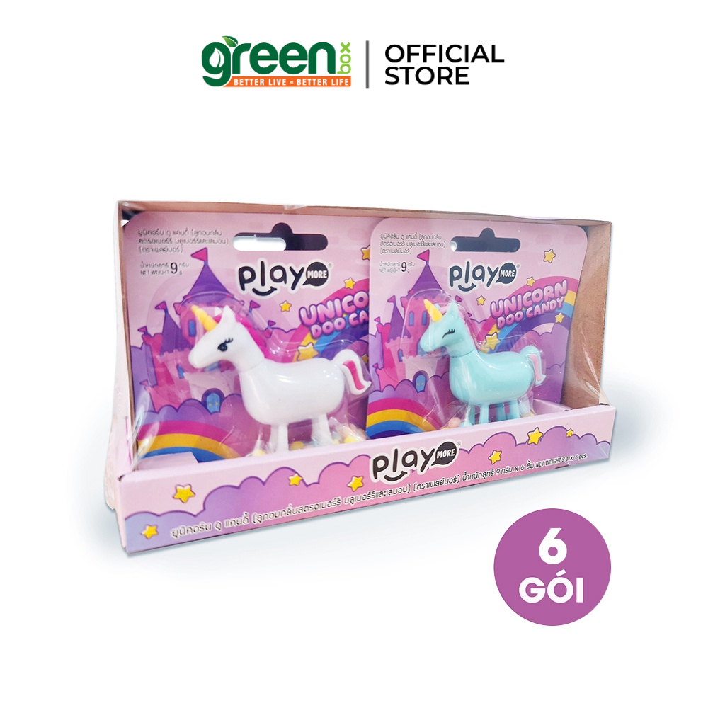 Hộp 3 bộ kẹo đồ chơi Unicorn Doo Playmore 9g