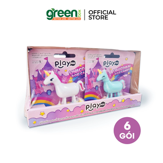 Hộp 6 bộ kẹo đồ chơi Unicorn Doo Playmore 9g