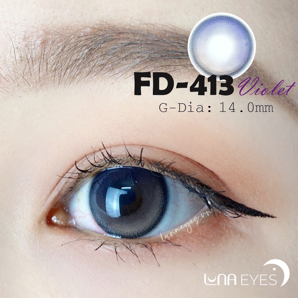 [1 year] Kính áp tròng LUNA EYES FD-413 VIOLET - Lens size nhỏ