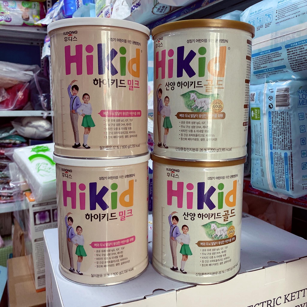 Sữa HiKid Dê 700g - HiKid Vani 600g Hàng Chuẩn Nội Địa Hàn | Minizon Kids