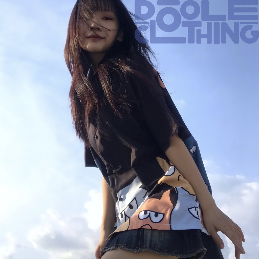Áo sơ mi mấy con mèo siêu cute họa tiết MÈO SHIRT nhưng vẫn chất ngầu