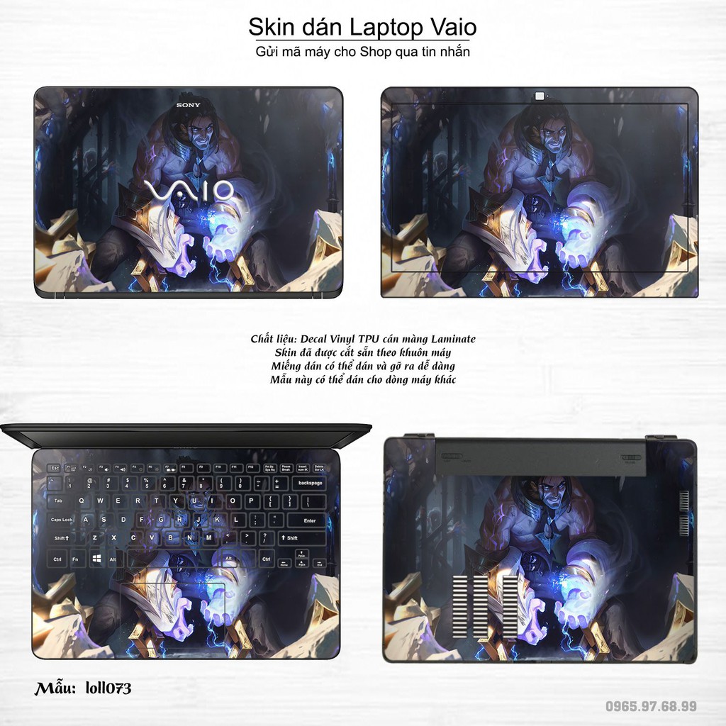 Skin dán Laptop Sony Vaio in hình Liên Minh Huyền Thoại nhiều mẫu 10 (inbox mã máy cho Shop)