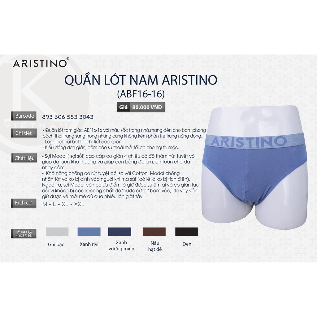 Quần Lót Nam Cao cấp Aristino ⚜️ FREE SHIP ⚜️ QUẦN SỊPNAM 100% COTTON SIÊU MỊN THOÁNG MÁT 85k còn 56k - RẺ NHẤT SHOPEE