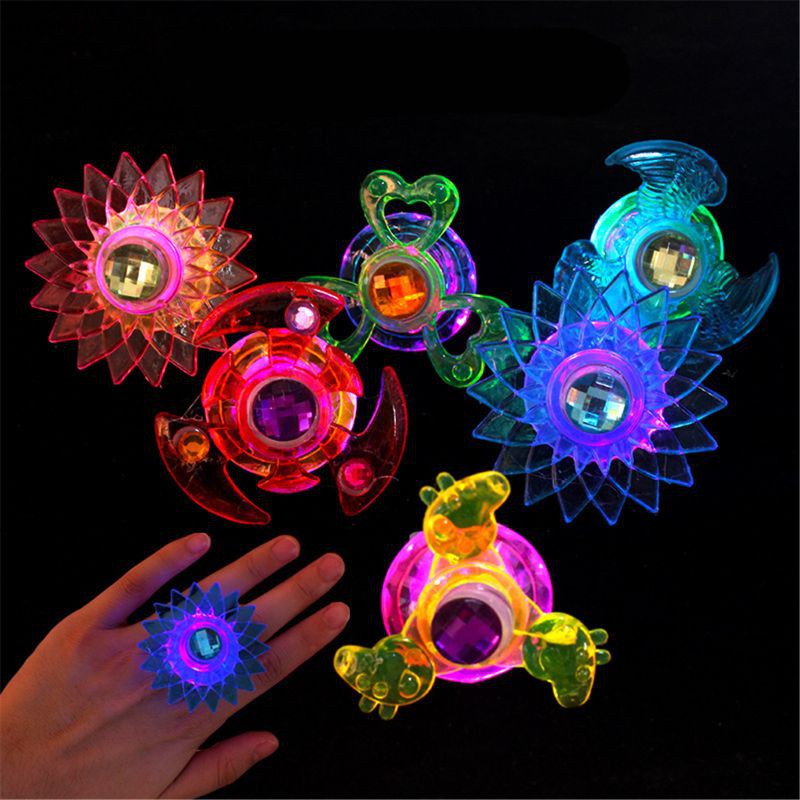 SPINNER Set 3 Con Quay Đồ Chơi Fidget Spinner Có Đèn Led Giúp Giảm Stress