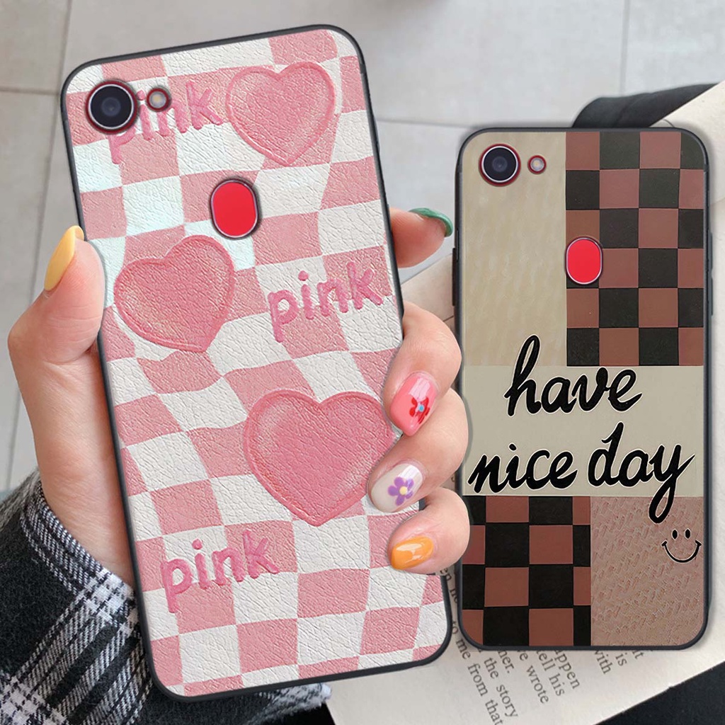 Ốp Oppo F5 / F5 Youth / F7 caro trái tim cá tính, thời trang siêu đẹp, siêu phong cách