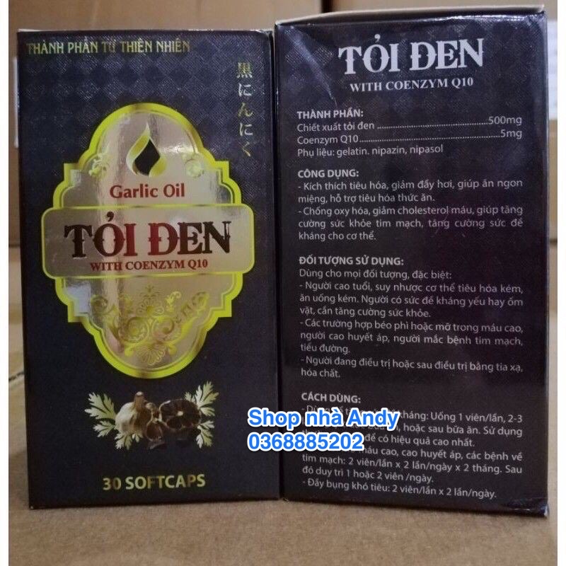Tỏi đen With Coenzym Q10 giảm cholesterol và mỡ trong máu, hạn chế quá trình oxy hoá tăng cường sức đề kháng