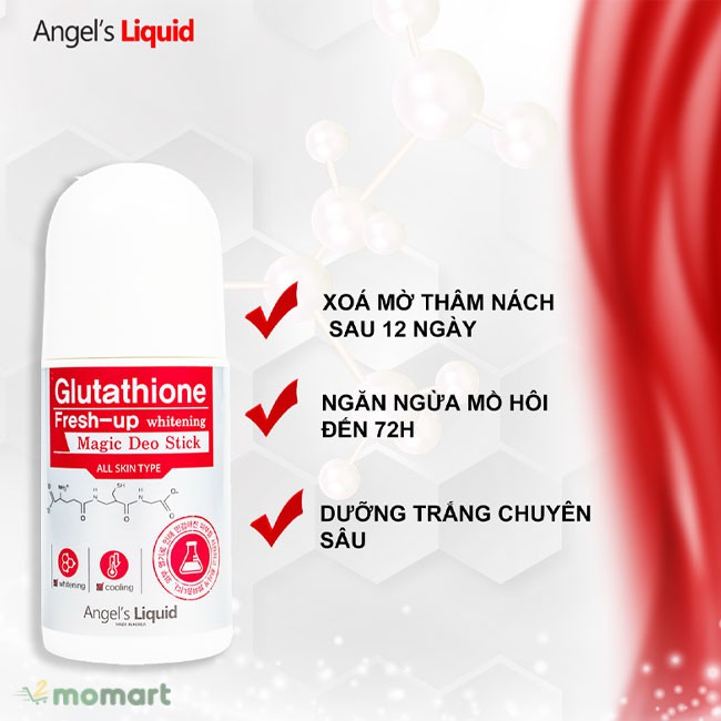 Lăn Nách Angel's Liquid Glutathione+ Niacinamide 60ML