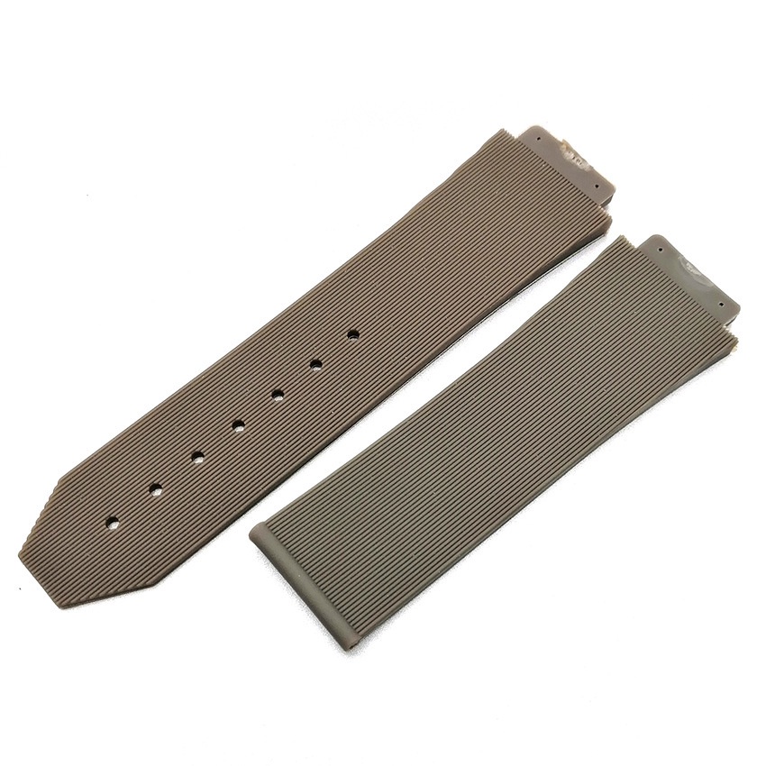 Dây Đeo Đồng Hồ Bằng Silicone Cao Su Kẻ Sọc Dọc 19x25mm Cho Hublot Fusion Series