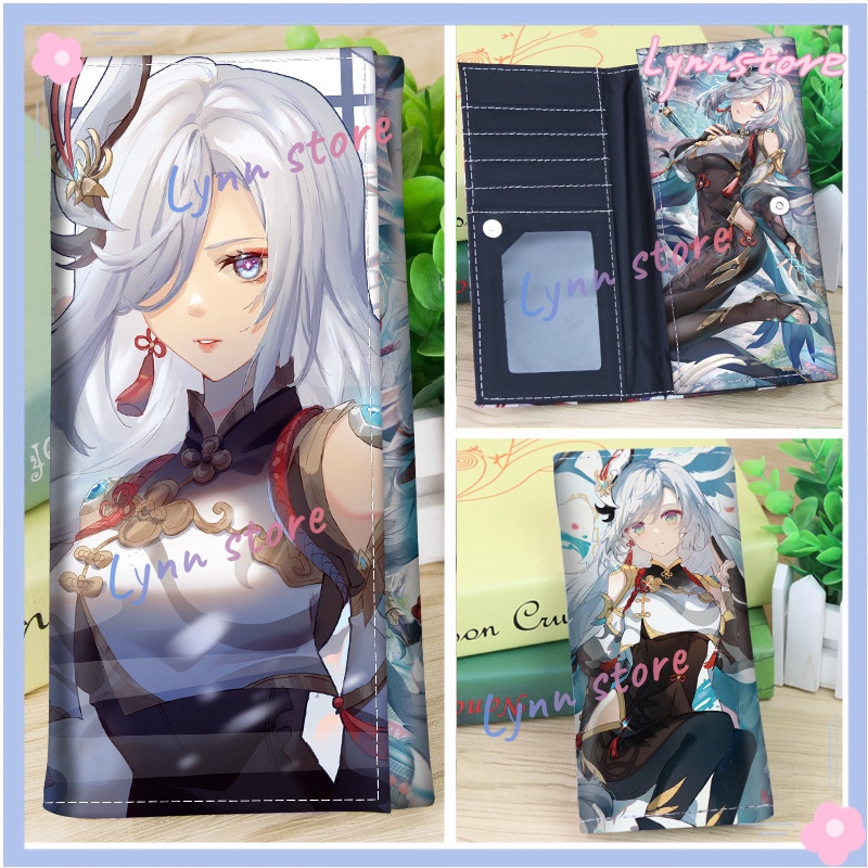 Ví dài Genshin Impact Kaedehara Kazuha Raiden Shogun Barbara Fischl Ví da PU Clutch