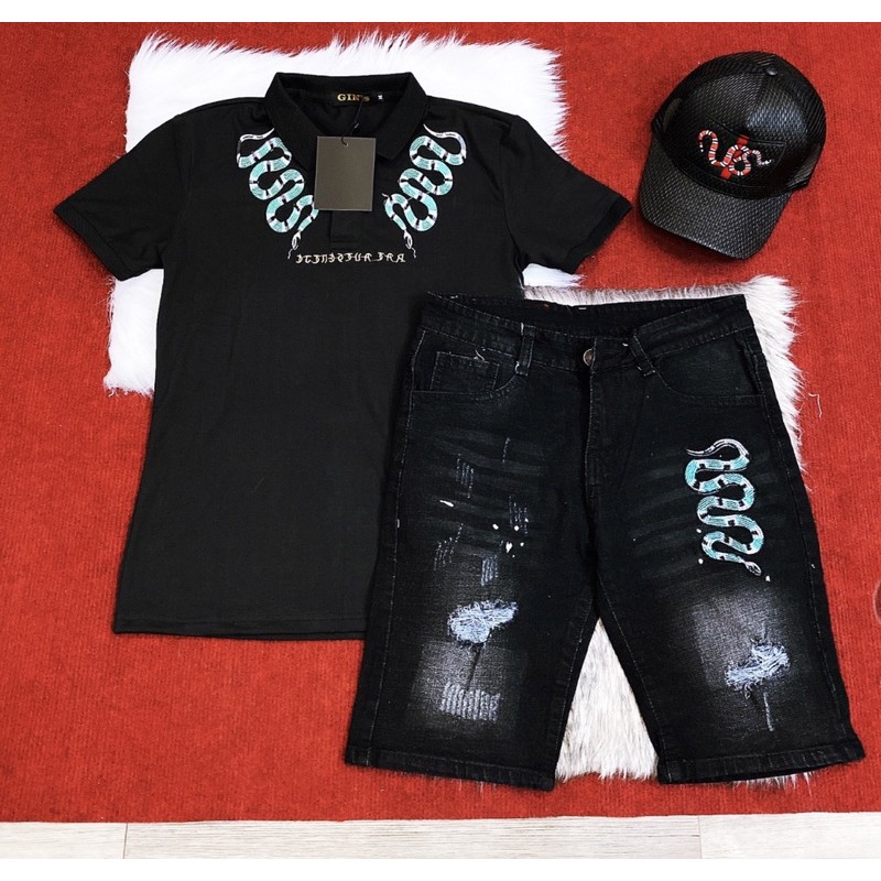 Quần thêu logo hình con rắn siêu đẹp