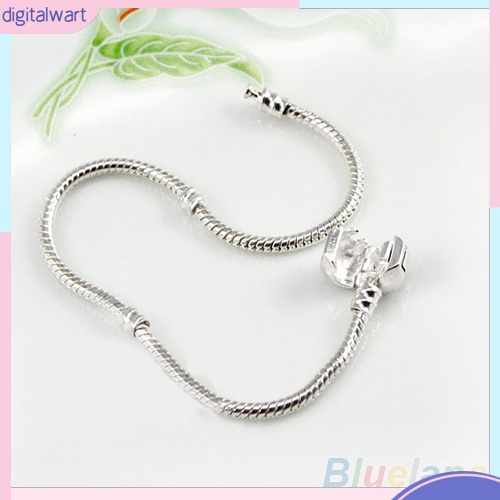 Vòng tay kim loại mạ bạc có chốt khóa cá tính đơn giản dành cho nữ