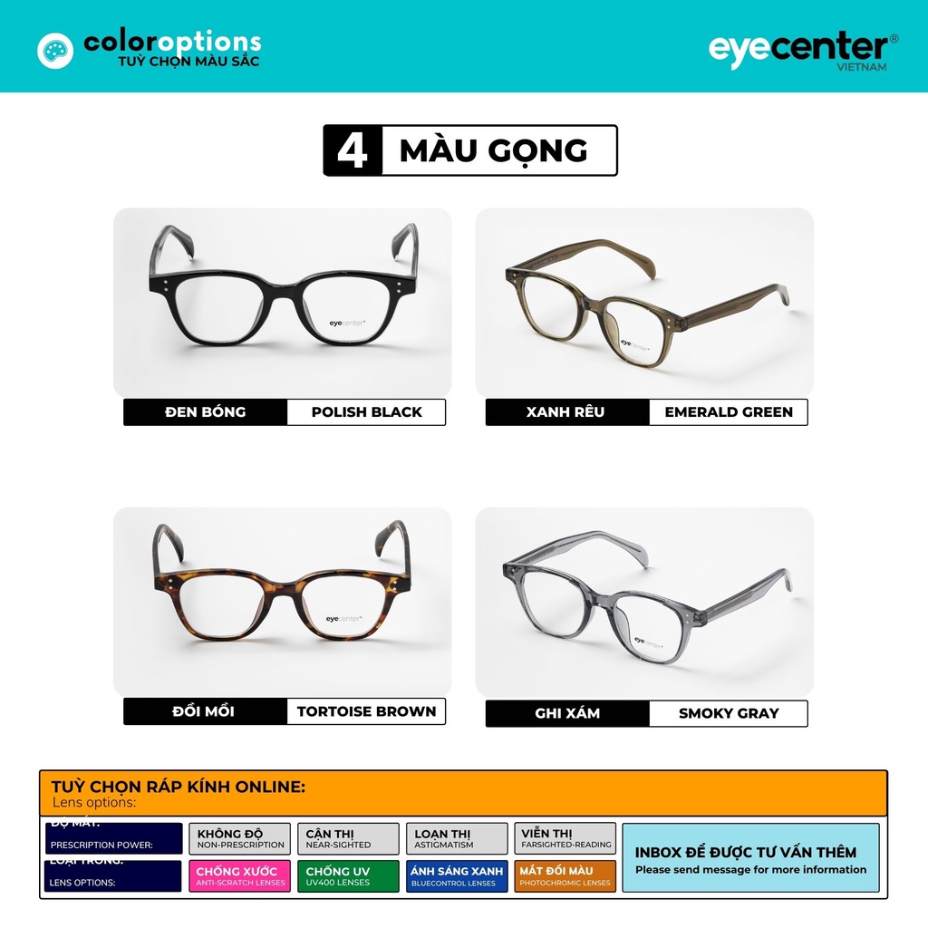 Gọng kính cận nam nữ chính hãng ZAC&CODY A112S lõi thép chống gãy cao cấp nhập khẩu by Eye Center Vietnam