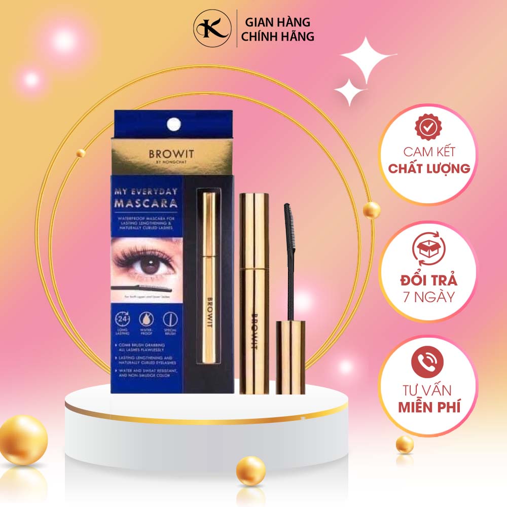 Mascara Browit Nongchat Thái làm dày, dài mi chuyên dụng cho makeup KUN043