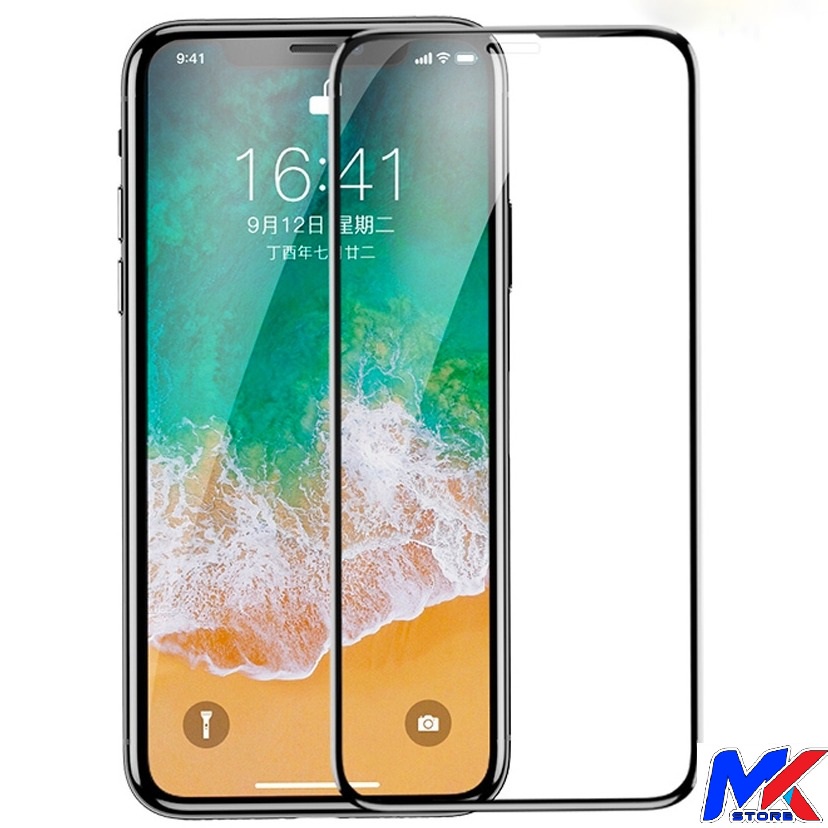 Kính cường lực bảo vệ màn hình ĐT IpX/ XR/ XS Max full màn hình full keo - tặng bộ giấy lau kính trị giá 10K