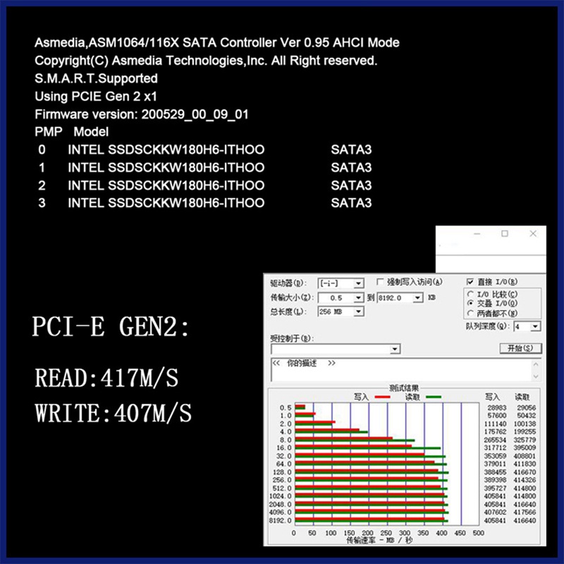 SSU PCIe to 4 Ports SATA 3 III 6 Gbps SSD Adapter PCI-E PCI Express X1 Controller Board Expansion Card Support X4 X6 X8 X16