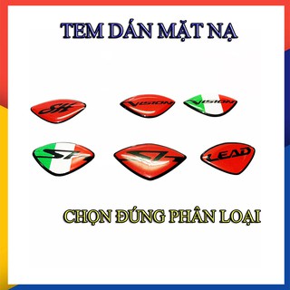 Tem nổi dán mặt nạ xe máy