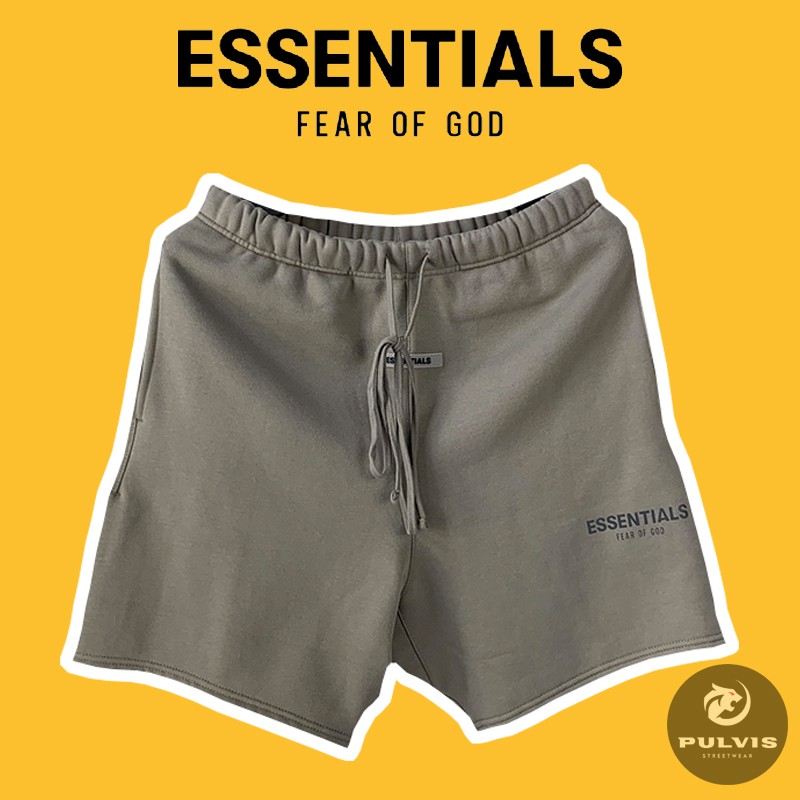 - Quần short FOG Fear of God ESSENTIALS ss20 3M logo Charcoal, quần đùi FOG ESSENTIALS