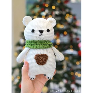 Thú bông móc len: Gấu Shiro