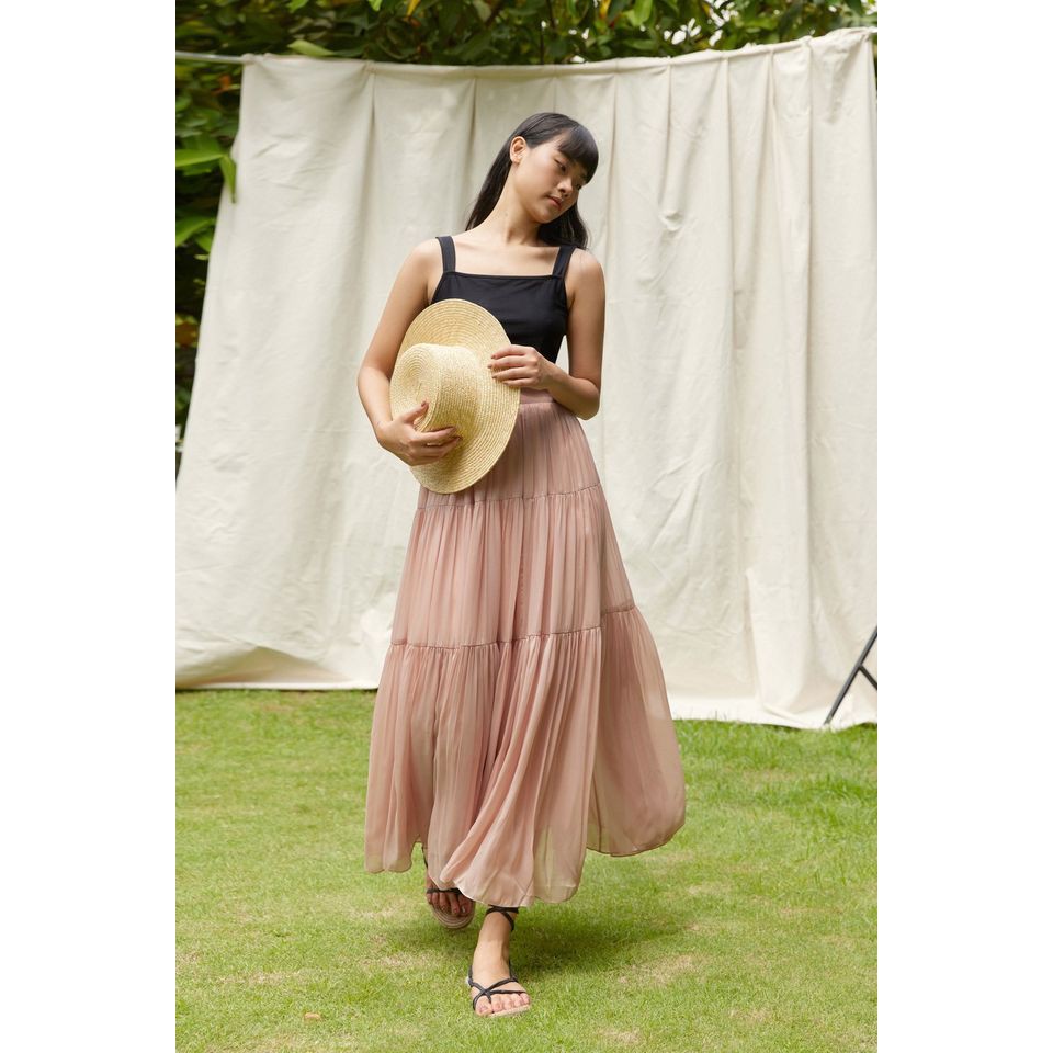 Chân Váy 3 tầng vải lụa mỏng