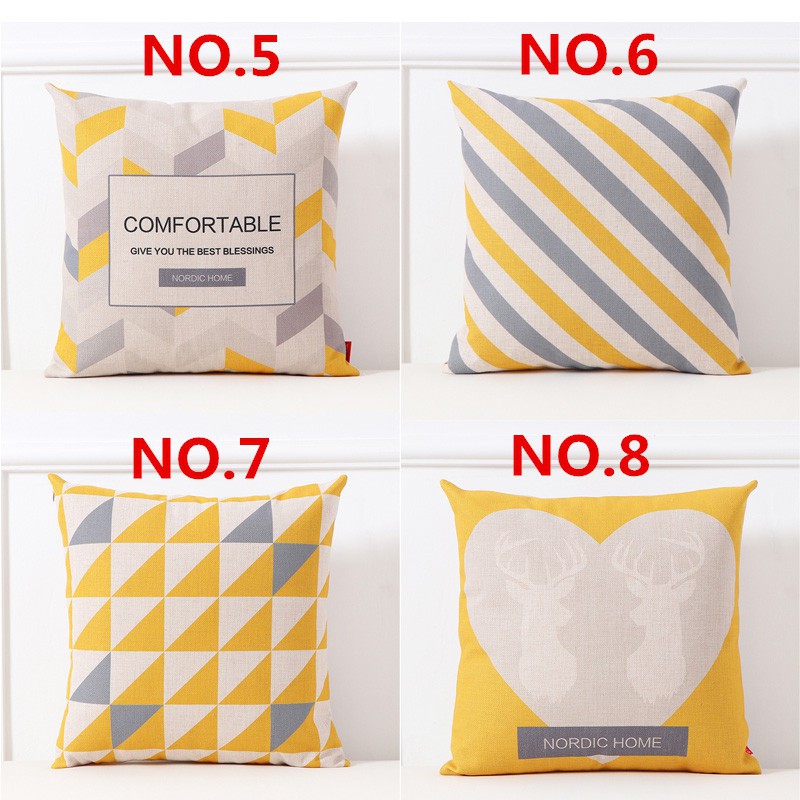 Vỏ gối vải lanh trang trí ghế sofa họa tiết sáng tạo | BigBuy360 - bigbuy360.vn