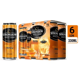 Lốc 6 lon nước táo lên men Strongbow vị mật ong 330ml/lon