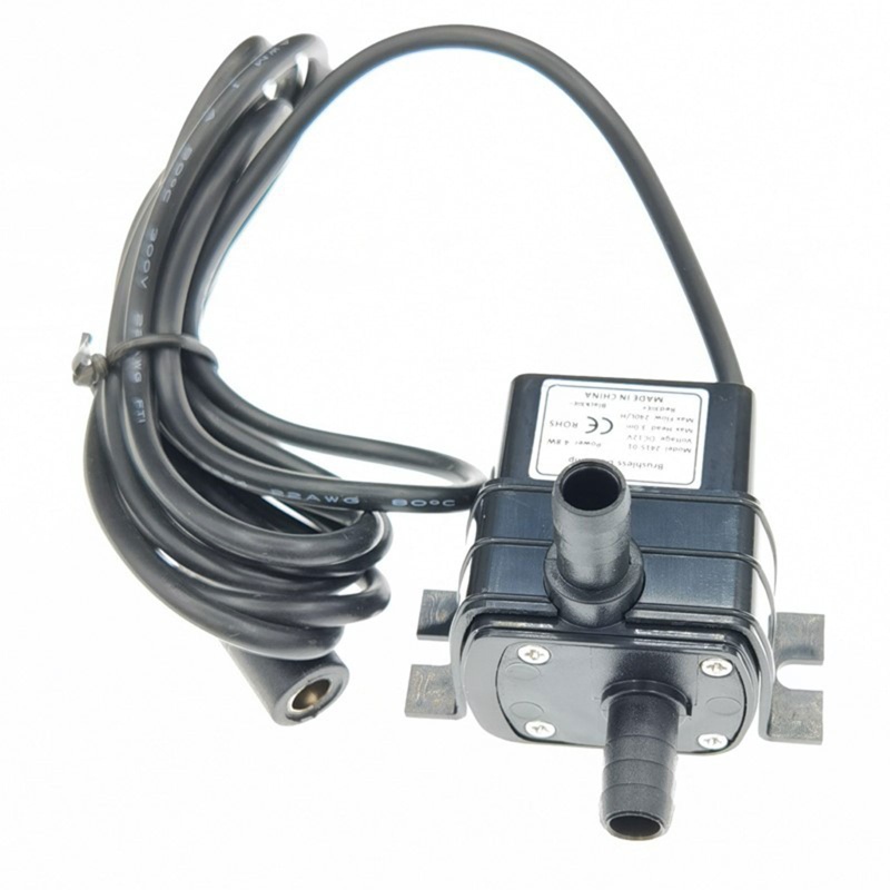 Máy Bơm Nước Mini Không Chổi Than Siêu Êm DC 12V 4.8W 240L / H Nâng 300cm