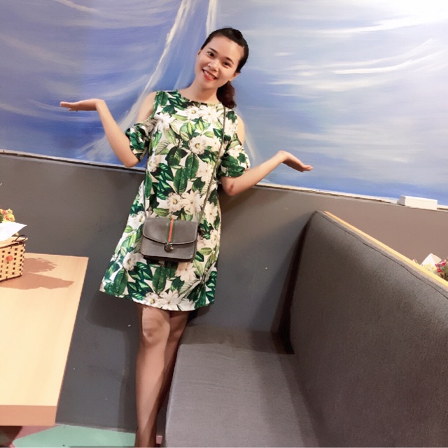 Váy xuông hoạ tiết