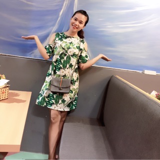 Váy xuông hoạ tiết