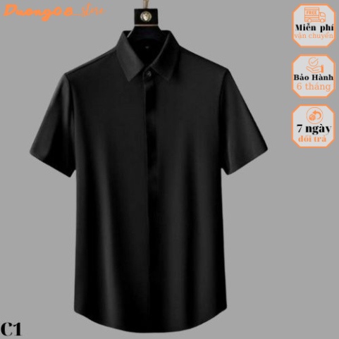 Sale Khủng_ Áo Sơ Mi Nam Tay Ngắn⚡Cao Cấp⚡ Form Body Vừa Vặn, Vải Lụa Nhật Chống Nhăn Co Giản Tốt - Dương08_store