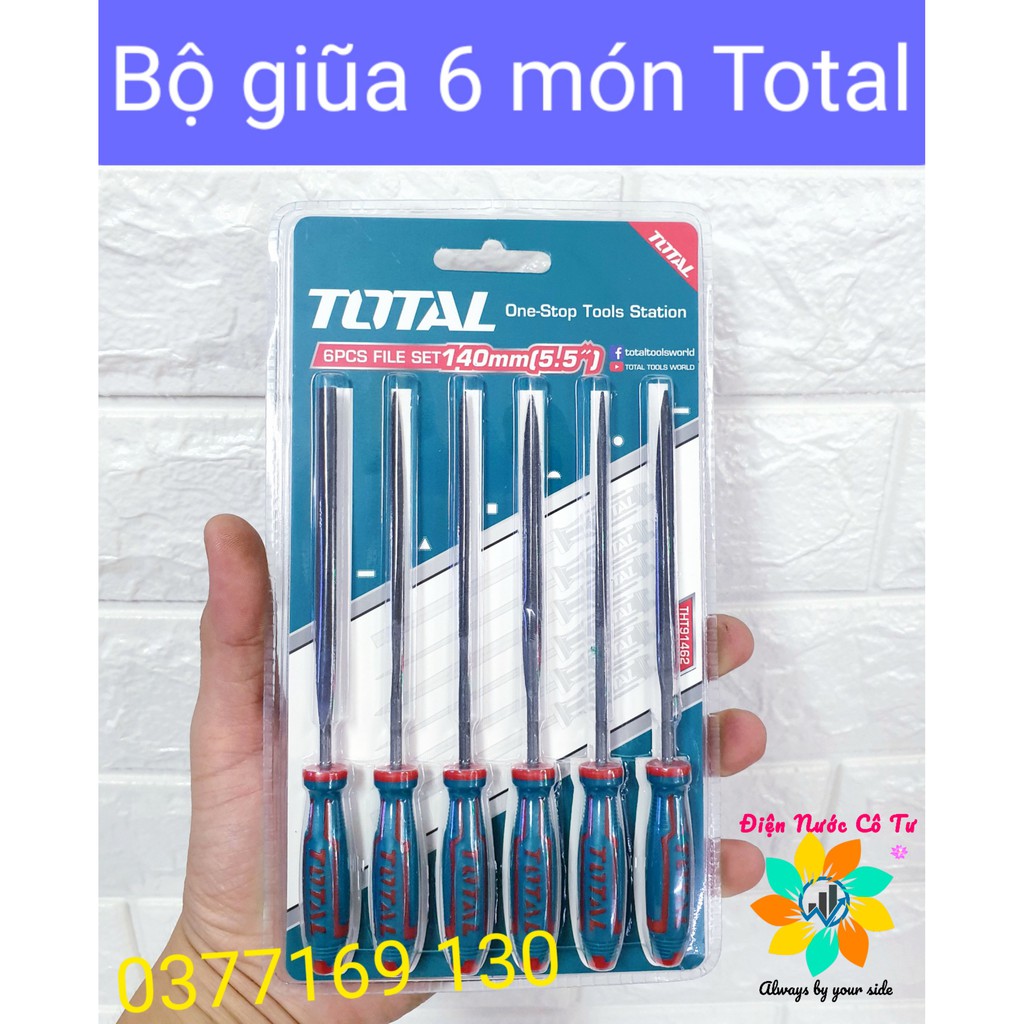 Bộ giũa sắt 6 chi tiết Total THT91462