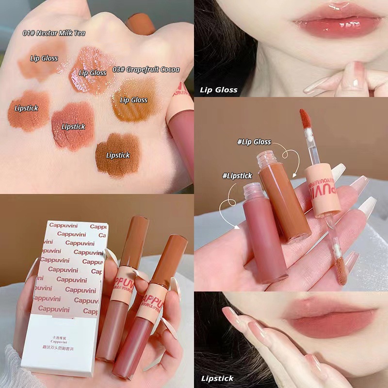 Son Môi Dạng Lỏng 2 Trong 1 Lâu Trôi Lên Màu Cực Chuẩn