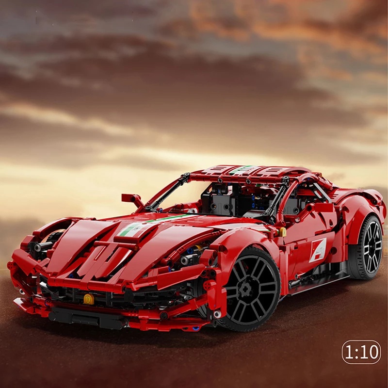 Đồ chơi giáo dục Lắp Ráp mô hình siêu xe T5001 Ferrari F12 Super Car 1:10