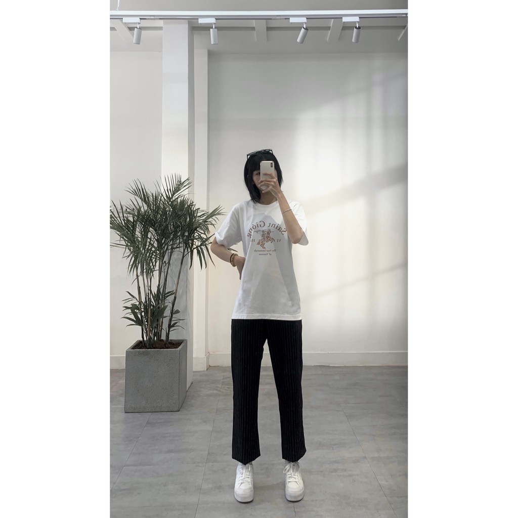 Quần tây nữ ống đứng, chất liệu Cotton cao cấp kẻ sọc đặc biệt, phong cách năng động - Đen | BigBuy360 - bigbuy360.vn