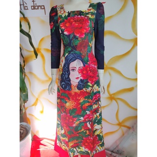 Áo dài hoa nhí