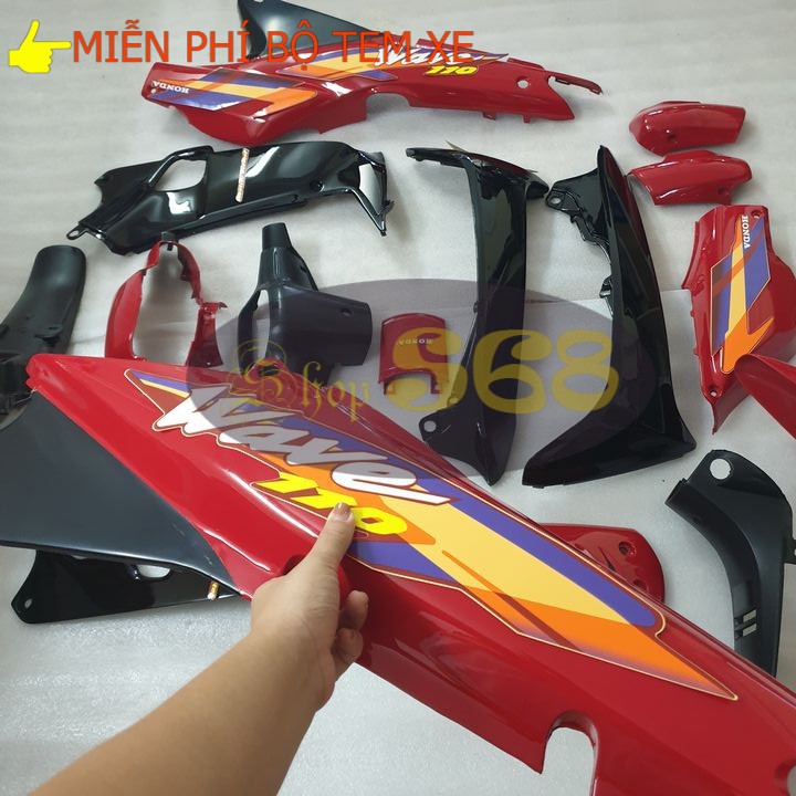 Bộ nhựa - dàn áo xe Wave ZX, Wave Anpha, Wave Thái  -  -nhựa ABS nguyên sinh cao cấp