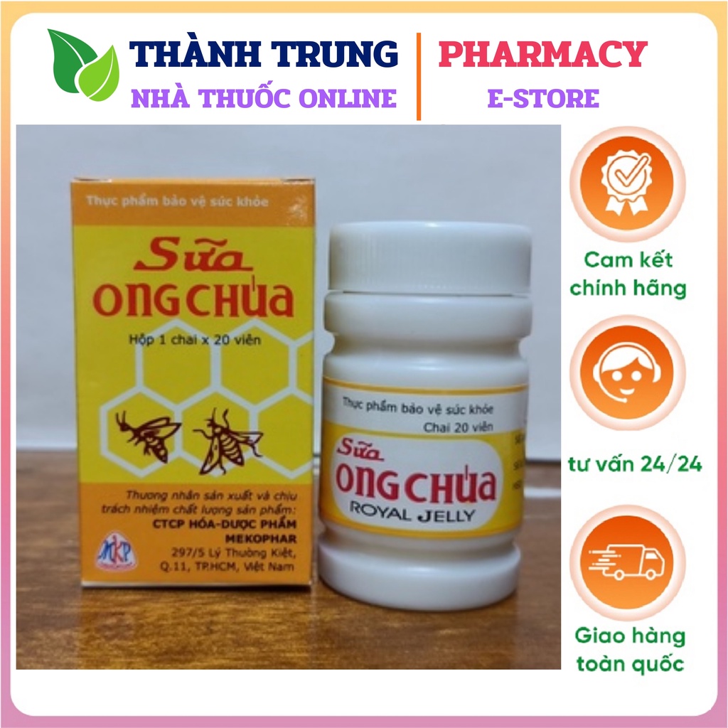 Viên ngậm Sữa Ong Chúa Mekophar lọ 20 viên - tăng cường sức khỏe cho bé