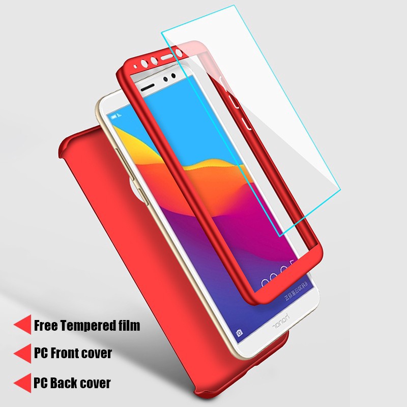 Ốp Điện Thoại + Kính Cường Lực Bảo Vệ Toàn Diện Cho OPPO A31 2020 A52 A92 A12 A12E A9 2020 A5 2020 A3S A5S A7 A37 A37F A33 A33W Neo 7 9 C1 C2 360° Ốp Điện Thoại Bảo Vệ 360 Độ