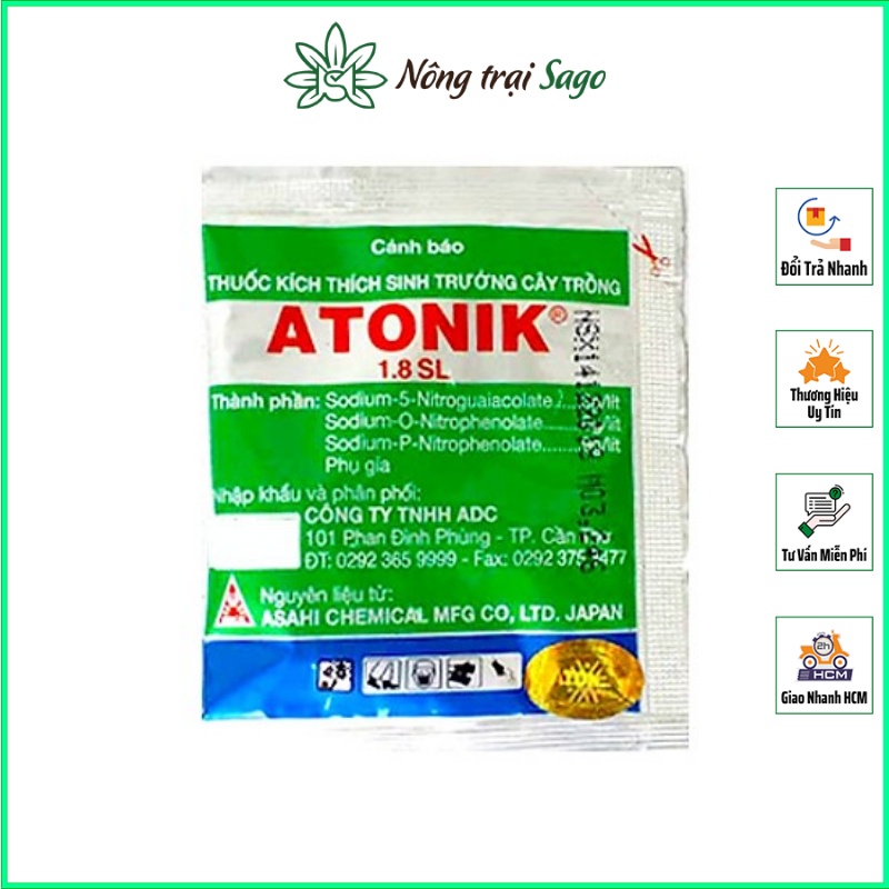 Thuốc Kích Thích Sinh Trưởng Cây Trồng - Kích Nảy Mầm Atonik 1.8 SL (gói 10ml) - Nông Trại Sago